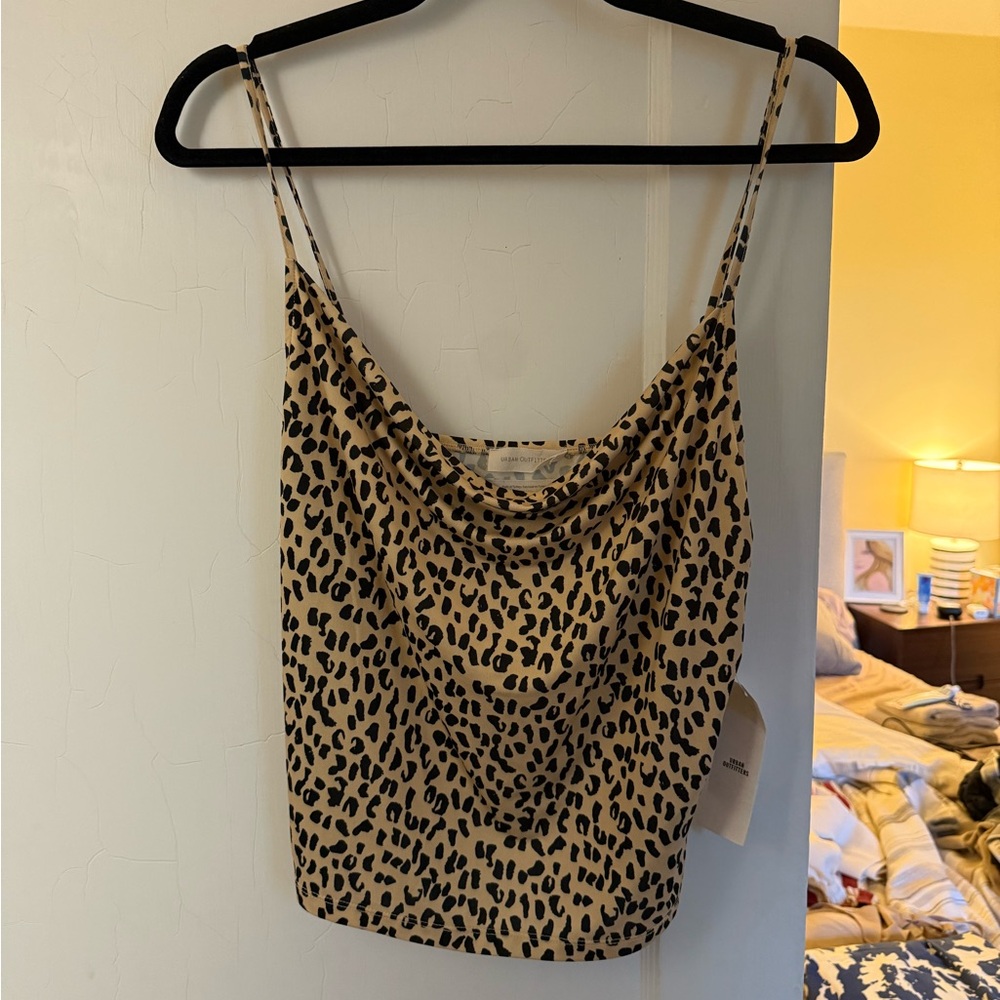 NWT Urban Outfitters Cheetah Print Cowl Neck Camisole